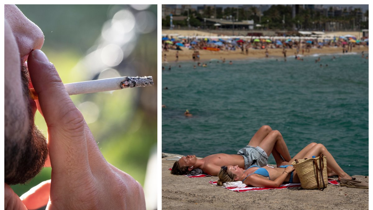 Den nya lagen gör det förbjudet att röka på landets stränder.